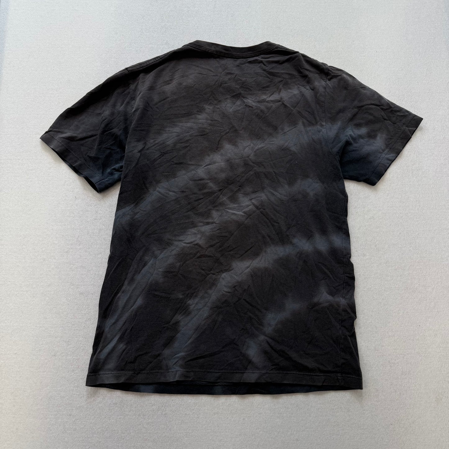 Virginity Rocks Black Washed Graphic T-Shirt Front Text Print Size S