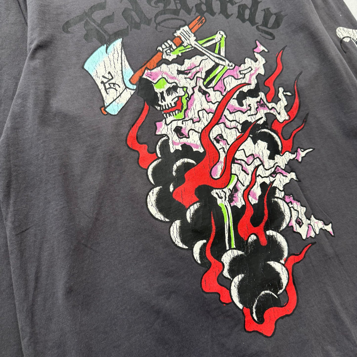 ED HARDY “Reaper” CHARCOAL LONG SLEEVE TEE