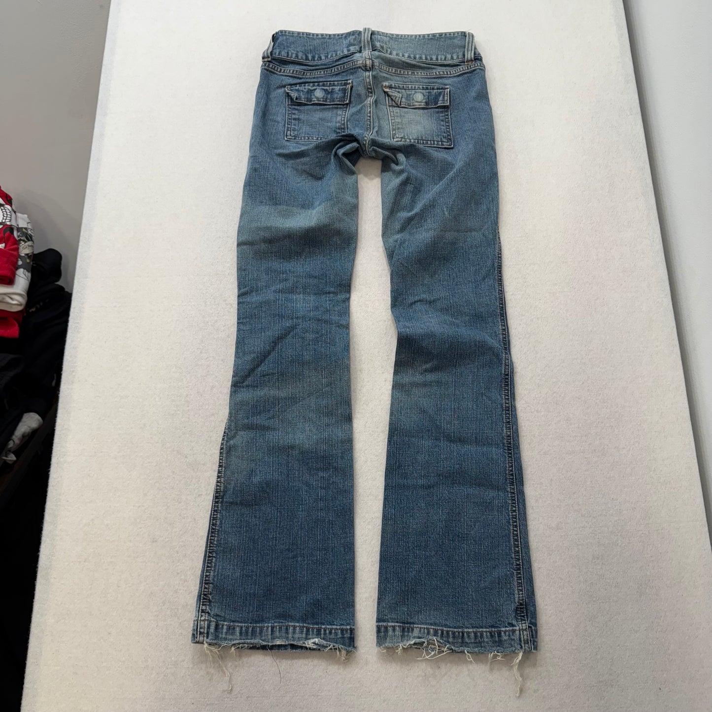 Hollister Low Rise Flare Jeans Blue Y2K Bootcut Denim Size S