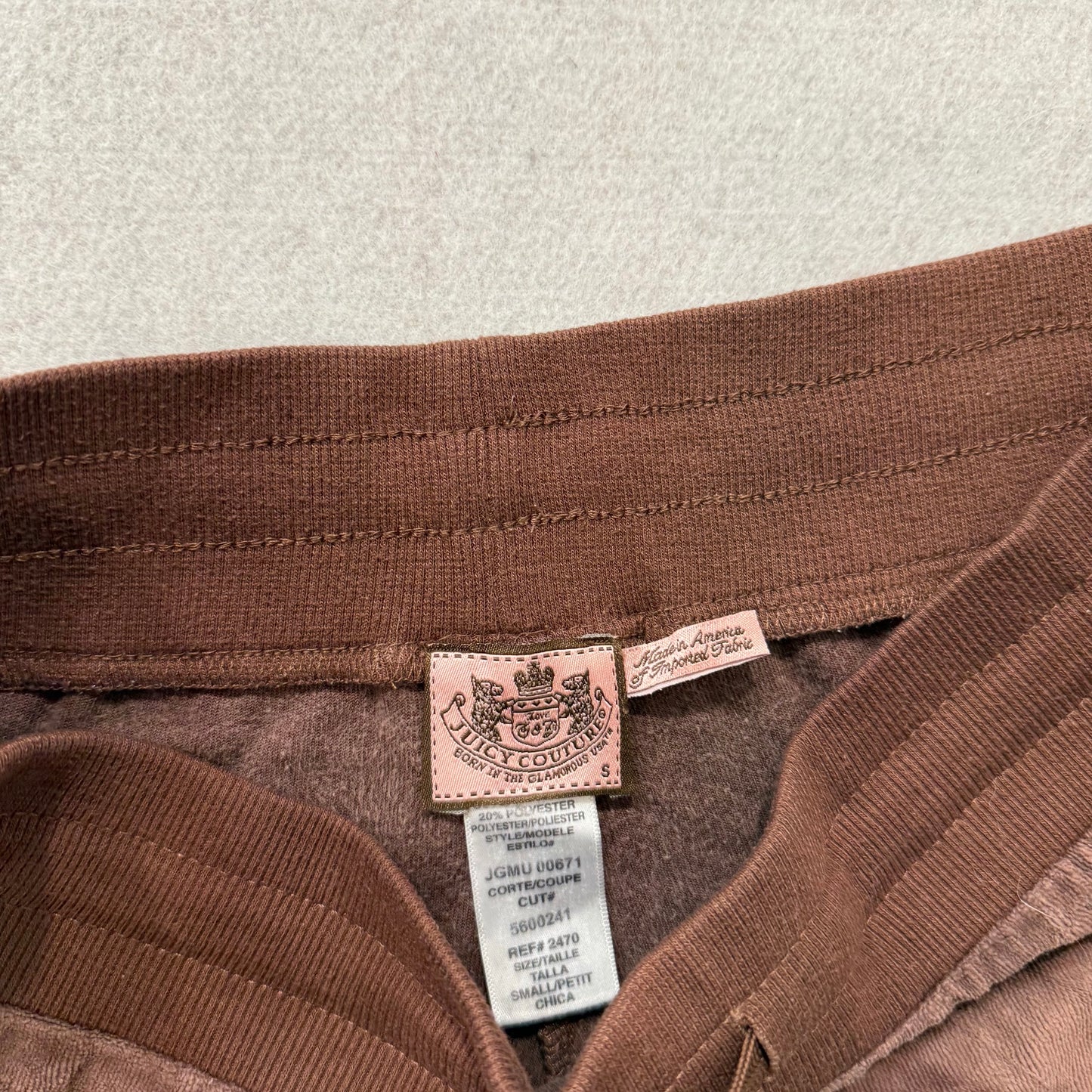 Vintage Juicy Couture Women's Chestnut Brown Velour Flared Track Pant Y2K Size S