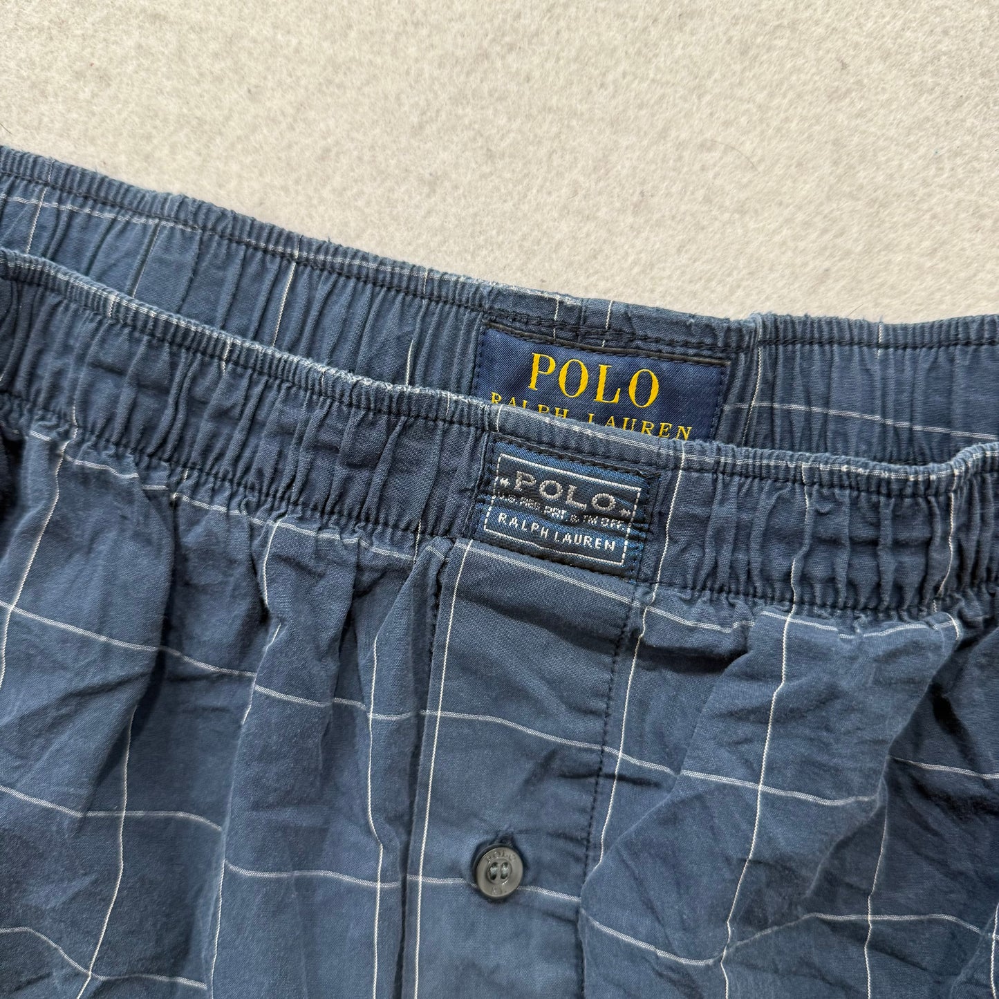 Polo Ralph Lauren Men's Blue Cotton Flannel Plaid Pajama Pants Sleepwear Size M
