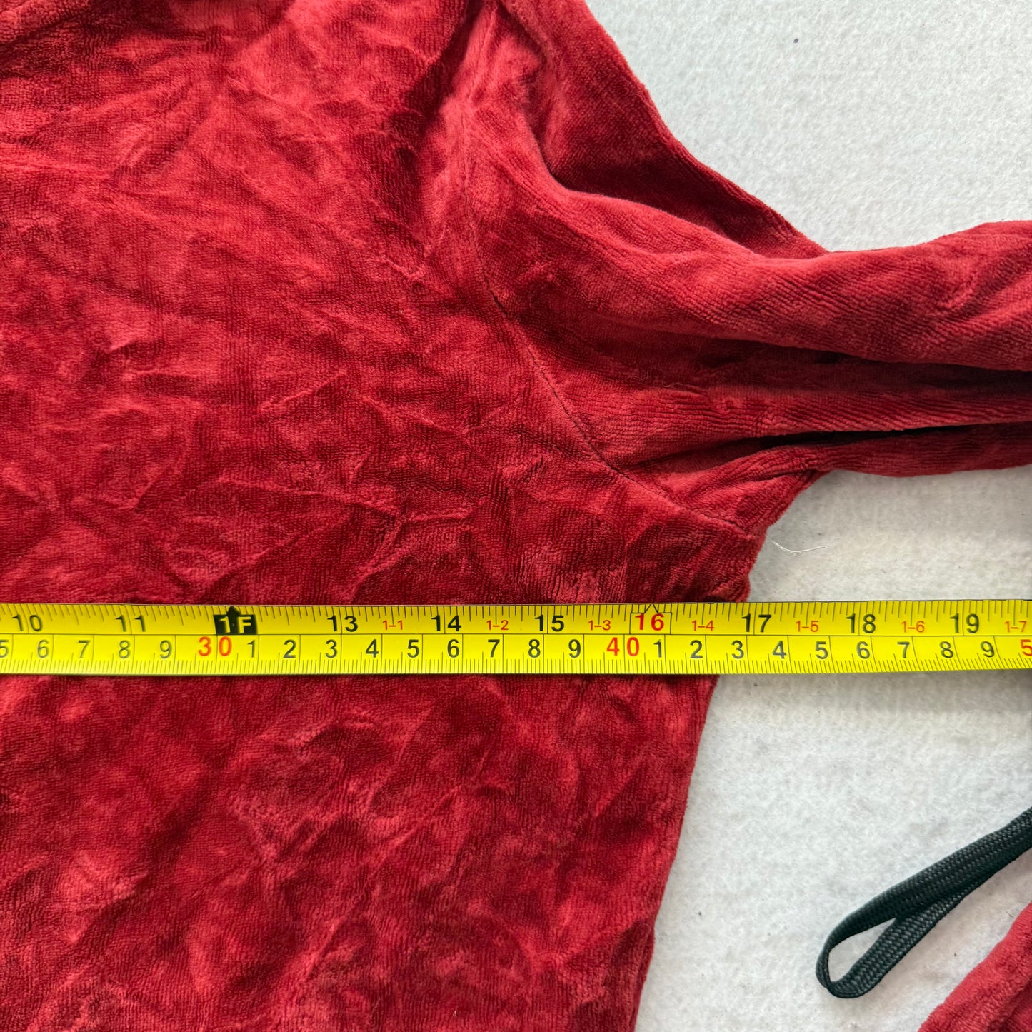 2003 Vintage Juicy Couture Women's Wine Red Velour Zip-Up Hoodie Pockets Size M