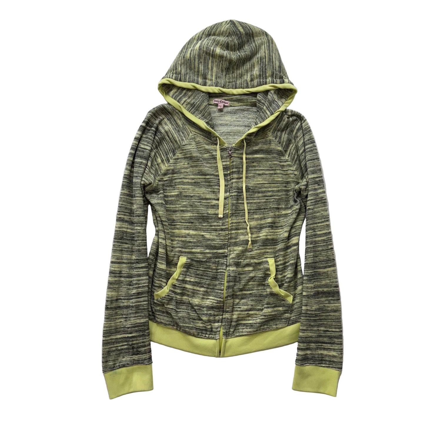 Vintage Juicy Couture textured knit design hoodie jacket size S