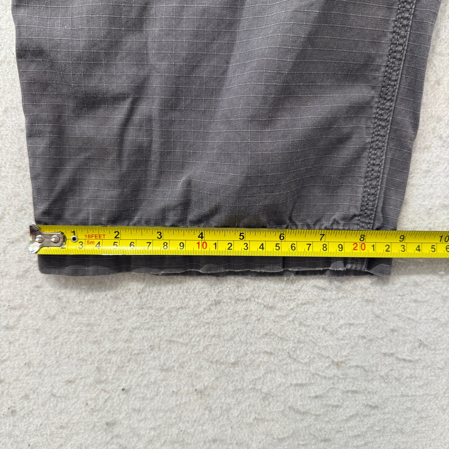 Carhartt Men's Charcoal Grey Relaxed Fit Cargo Pants Pockets Logo Y2K Size W38