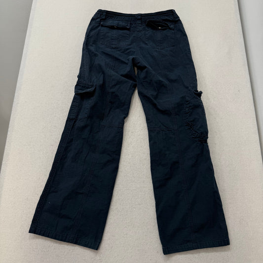 Brandy Melville Kim Women's Navy Blue Cotton Straight Leg Cargo Pants Y2k Size M