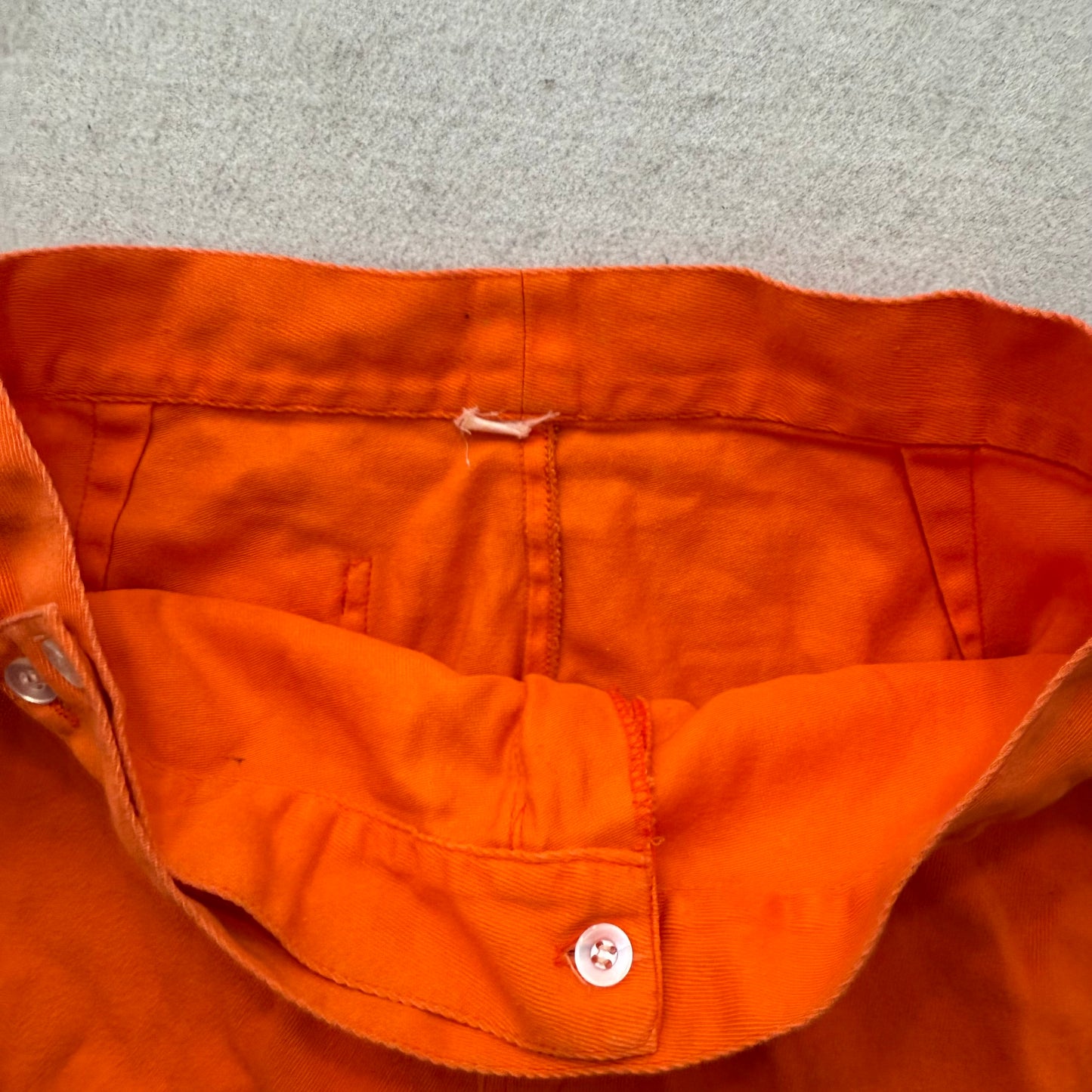 Men's Orange Cotton Blend Racing Style Pants Side Stripe Outdoor Casual Size 30