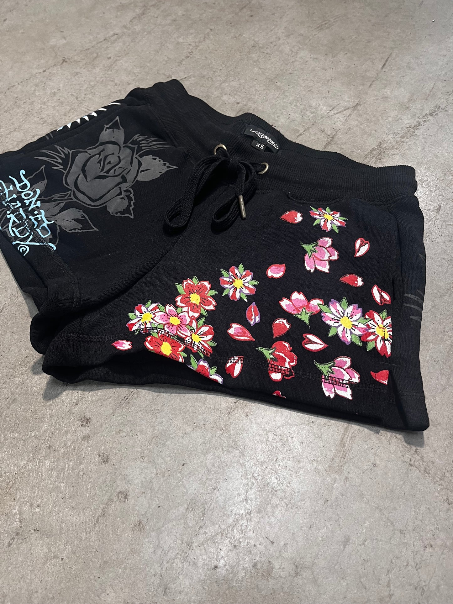 ED HARDY “Phoenix” BLACK BOOTY SHORTS - Clean Curriculums 