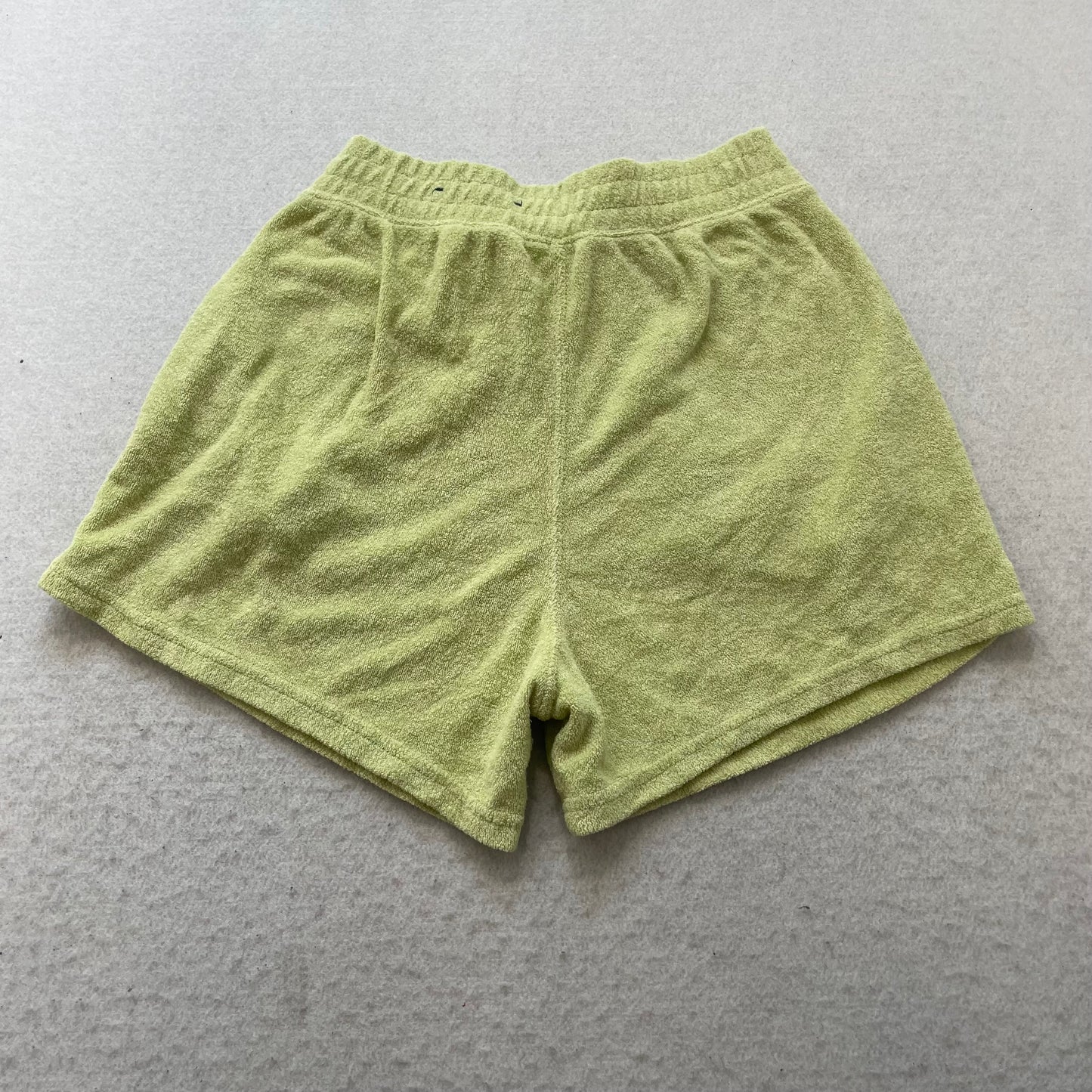 Hollister Women's Yellow Terry Cloth Ultra High Rise Shorts Side Pockets Size XS