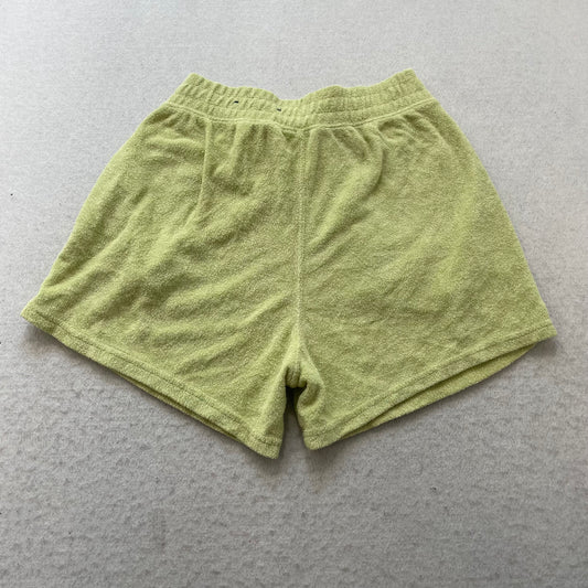 Hollister Women's Yellow Terry Cloth Ultra High Rise Shorts Side Pockets Size XS