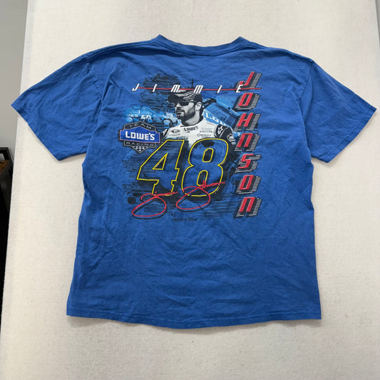 Jimmie Johnson #48 NASCAR Lowe's Racing Blue T-Shirt Hendrick Motorsports XL