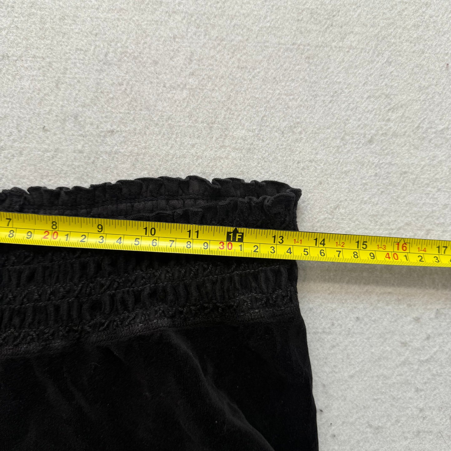 2003 Vintage Juicy Couture Women's Black Velour Flared Track Pants Y2K Size S