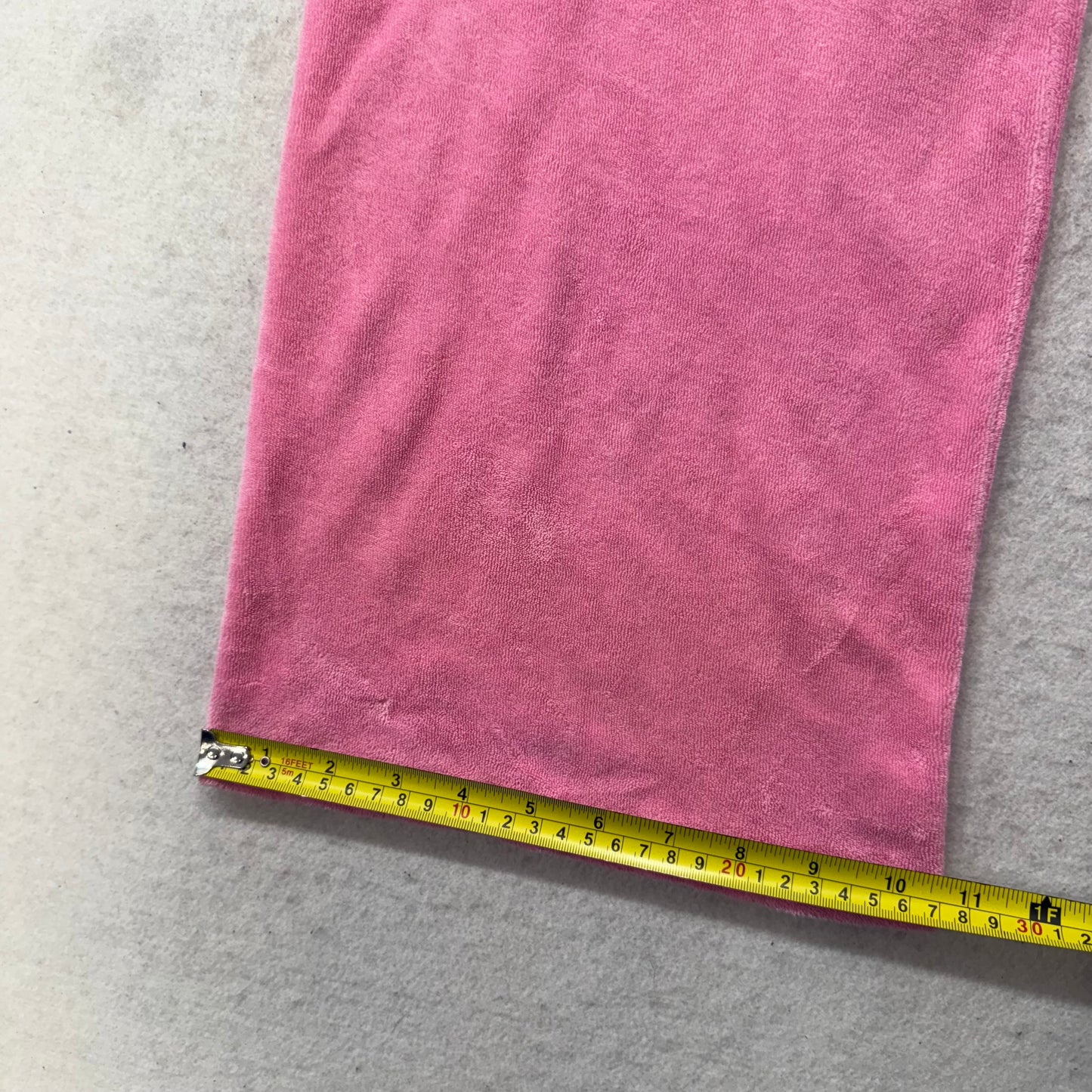 2003 Vintage Juicy Couture Women's Pink Terry Cloth Flared Track Pant Y2k Size L