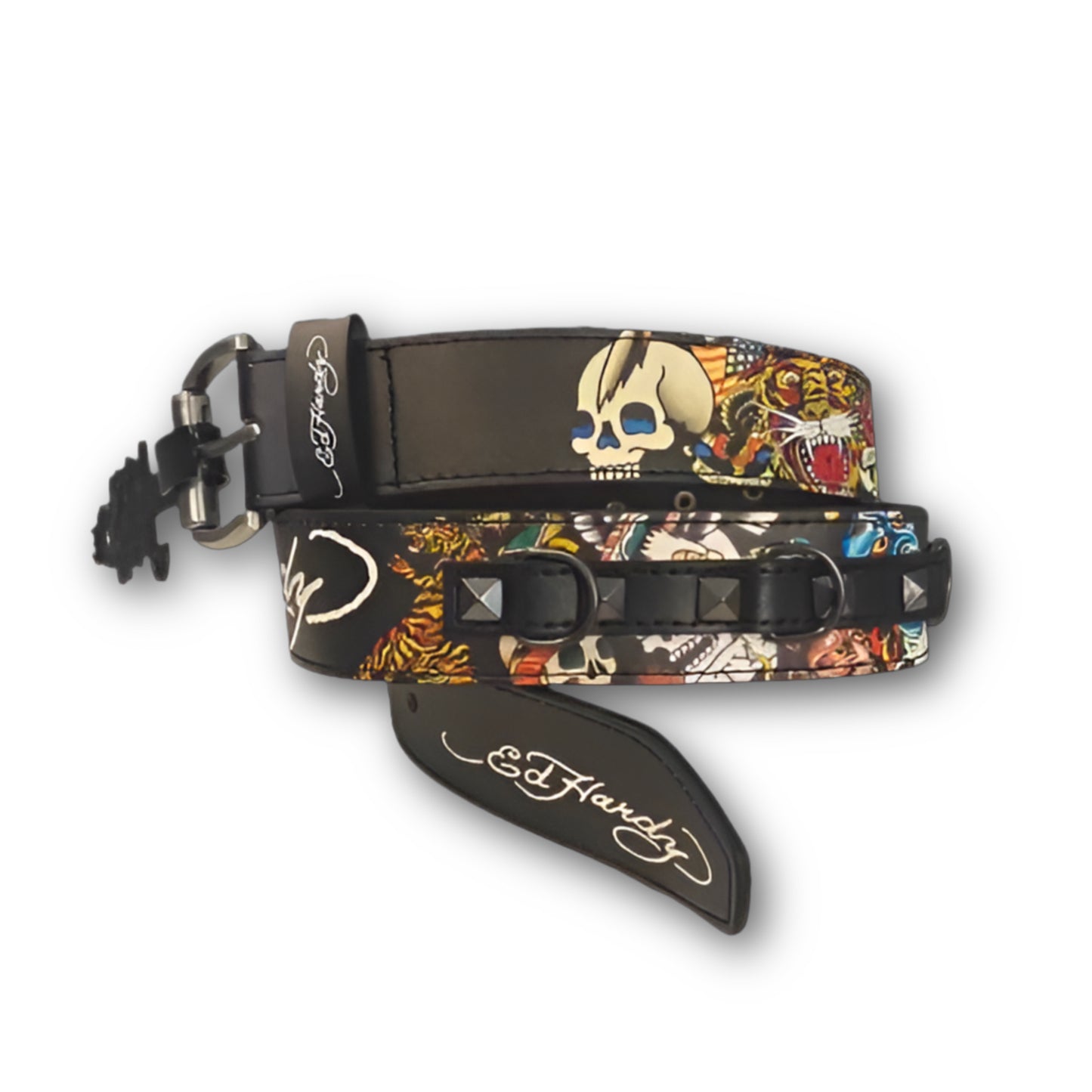 Ed Hardy Studded Skull Belt - Clean Curriculums 