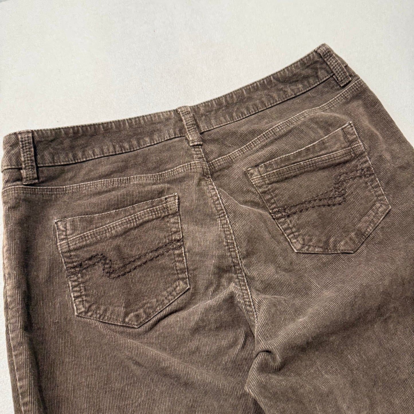 Sonoma Life + Style Women's Brown Corduroy Flared Boot Pants Low Rise Size 12