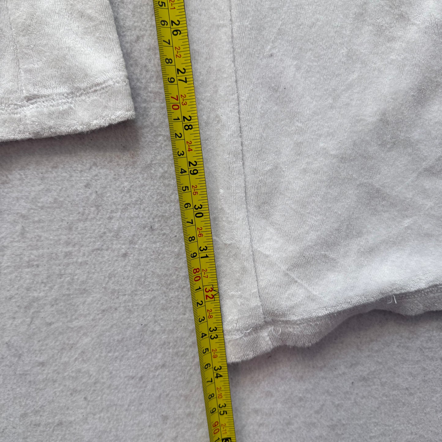 Vintage Juicy Couture Women White Terrycloth Flared Track Pant Drawstring Size S