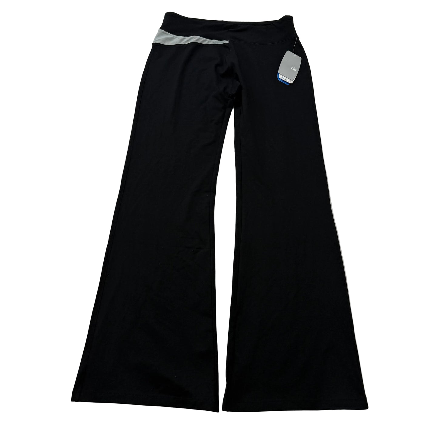 Alo Yoga Women's Black Nylon Flared Legging Stretch Athleisure Y2k Size L NWT