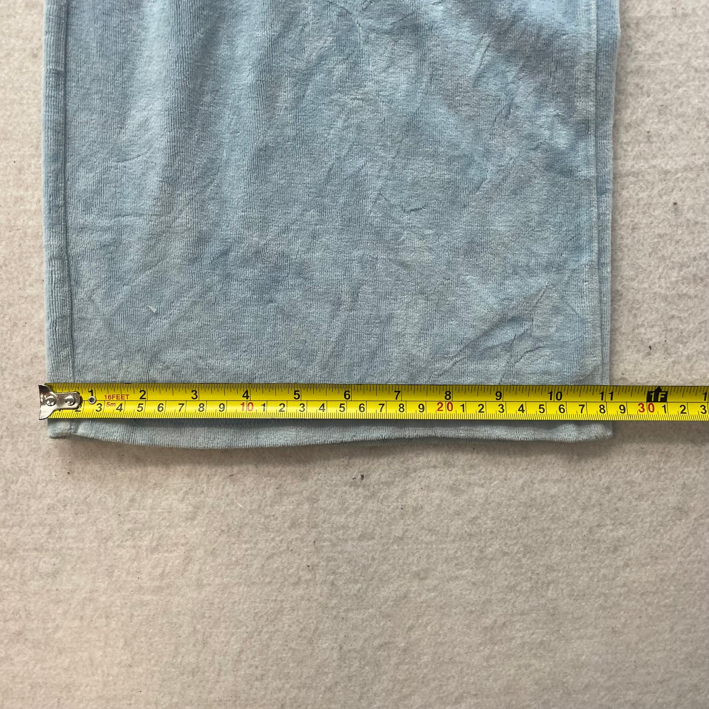 Juicy Couture Women's powder Blue Velour Flared Track Pant Front Pockets Size M