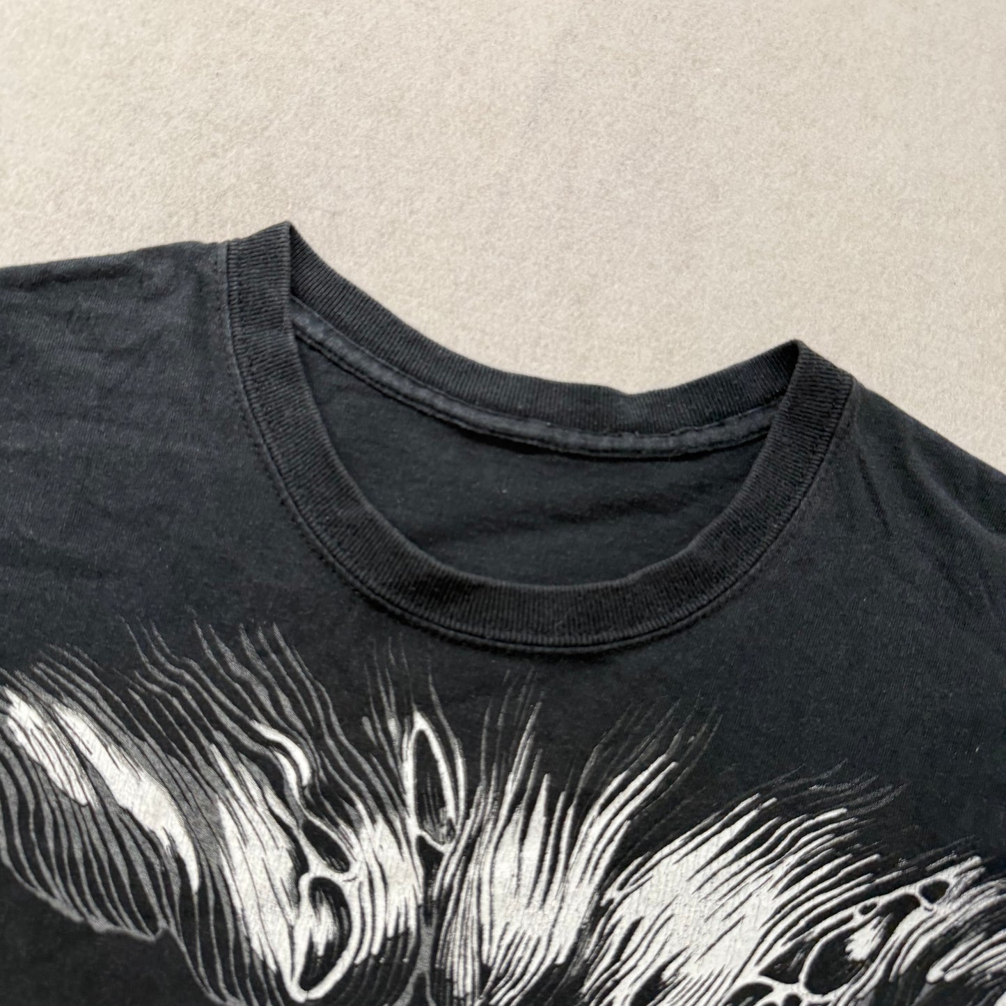 Hot Leathers Men's Black Cotton T-Shirt Shredder Skull Jumbo Print Size XL