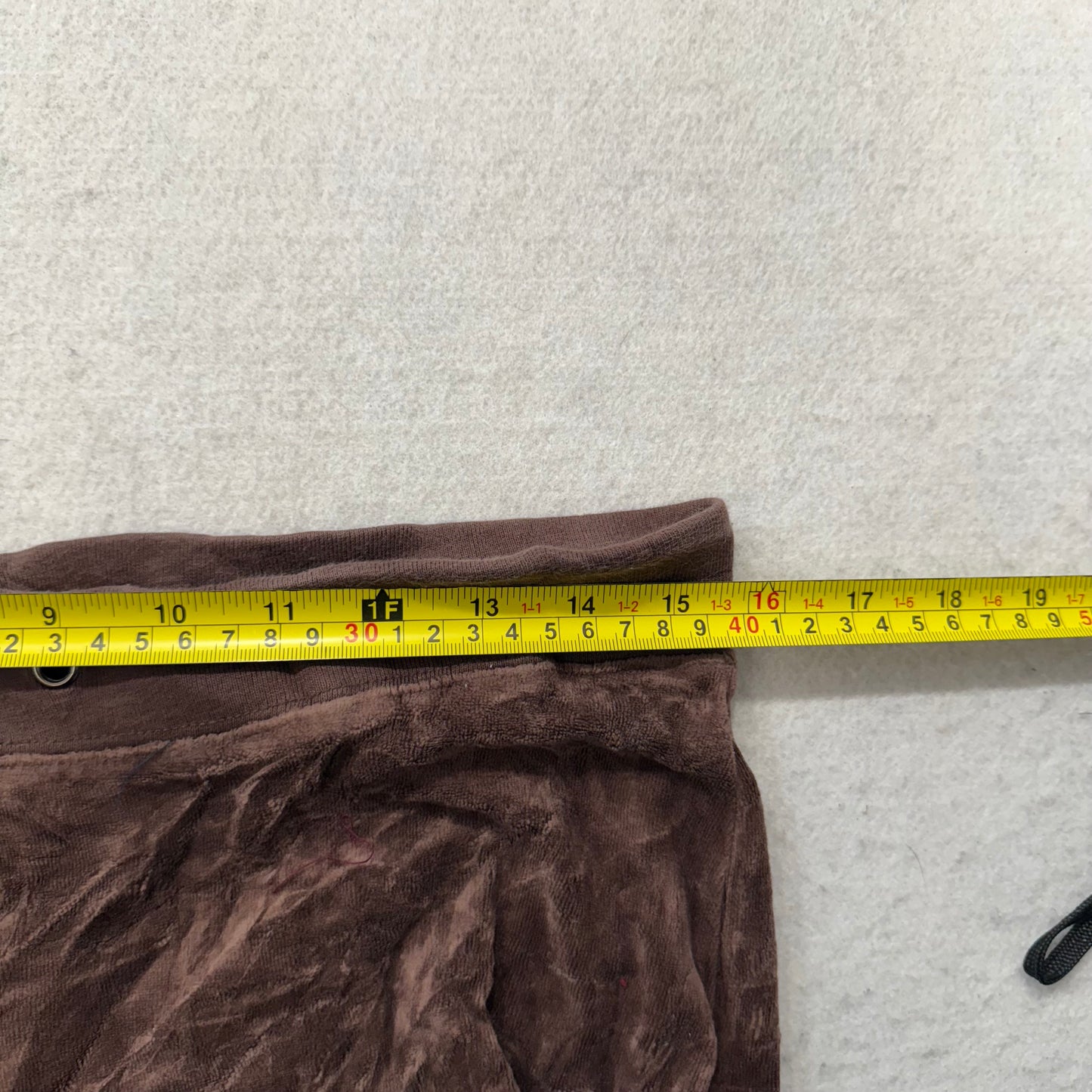 Juicy Couture Women's Brown Velour Flared Wide Leg Track Pant Loungewear Size M
