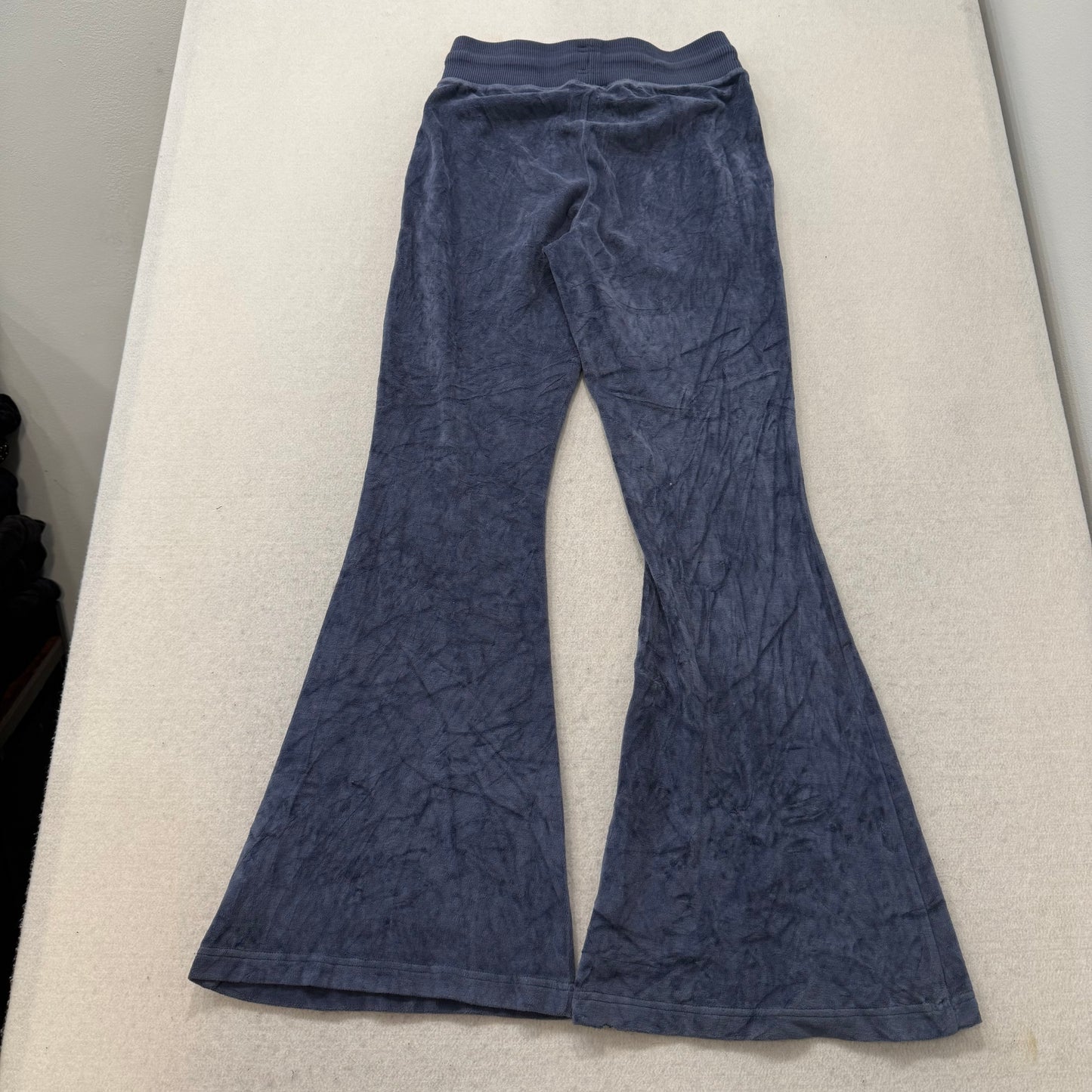 Vintage Juicy Couture Women Dusty Blue Gray Flared Track Pant Bell Bottom Size S