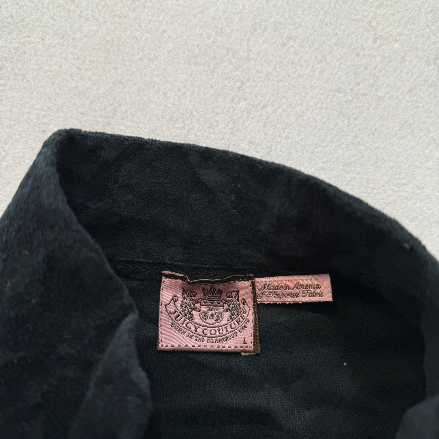 Vintage Juicy Couture Women's Navy Velour Zip-Up Track Jacket Pockets Y2K Size L