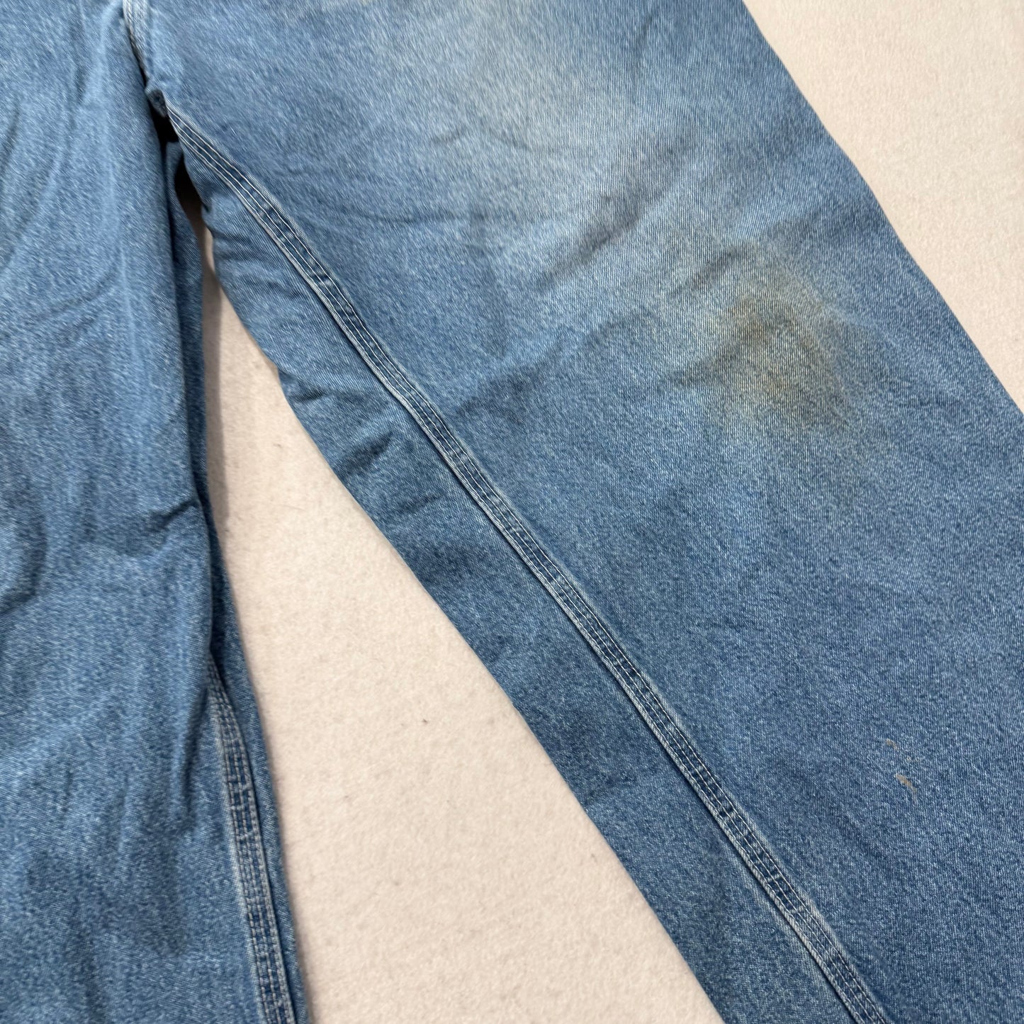 Carhartt Men's Medium Blue Denim Dungaree Fit Carpenter Jeans Workwear Waist 36