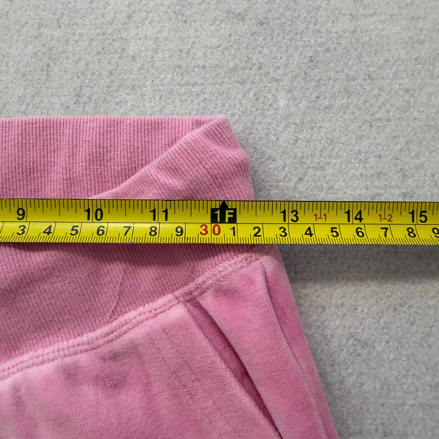 Vintage Juicy Couture Women's Pink Velour Flared Track Pants Loungewear Size S