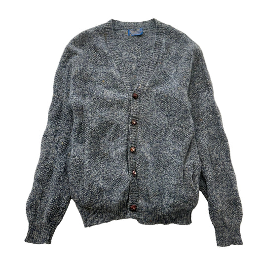 Pendleton Pure Virgin Wool Gray Cardigan Sweater Pockets Made in USA Size L