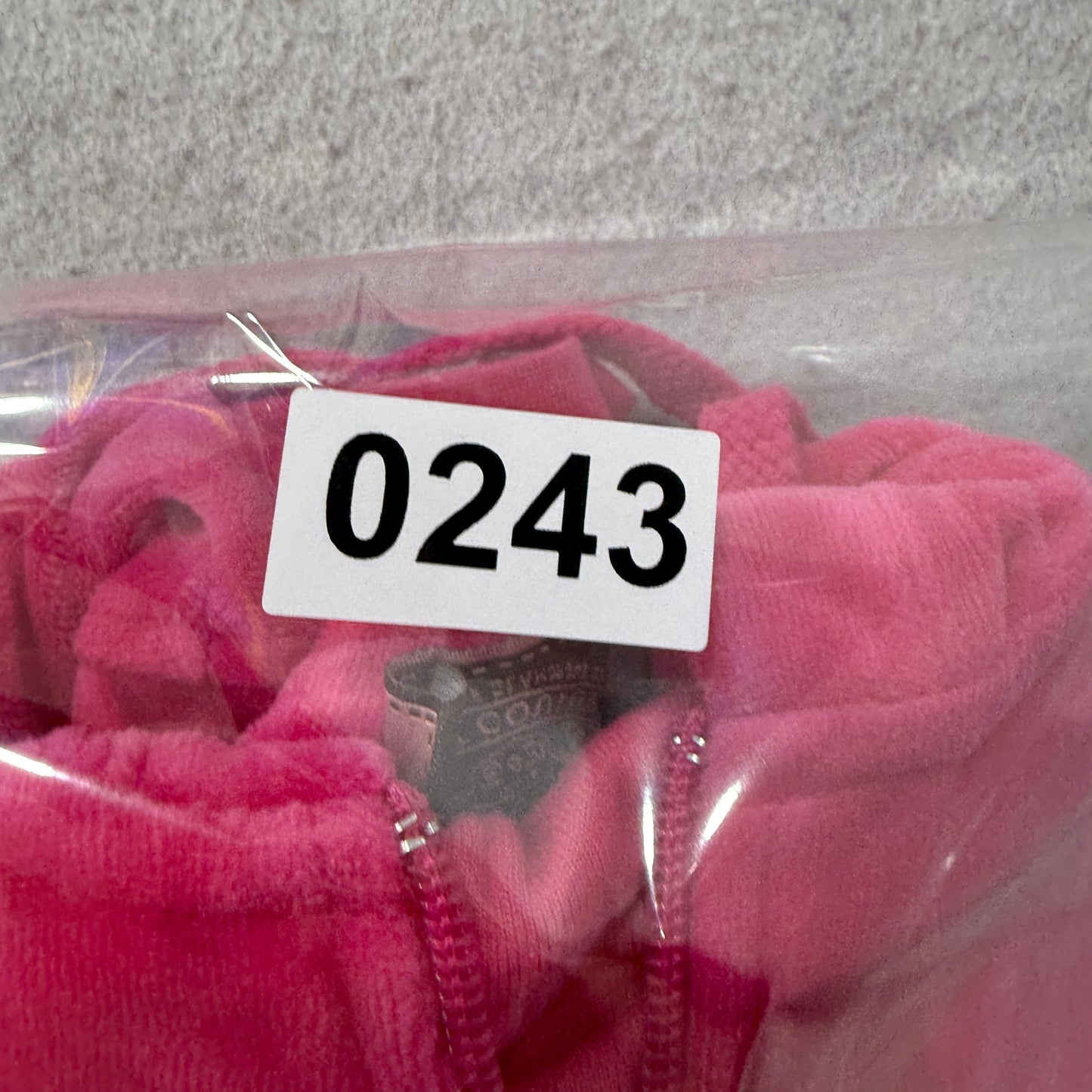 Juicy Couture Women's Pink Velour Zip-Up Hoodie Butterfly Graphic Pockets Size M