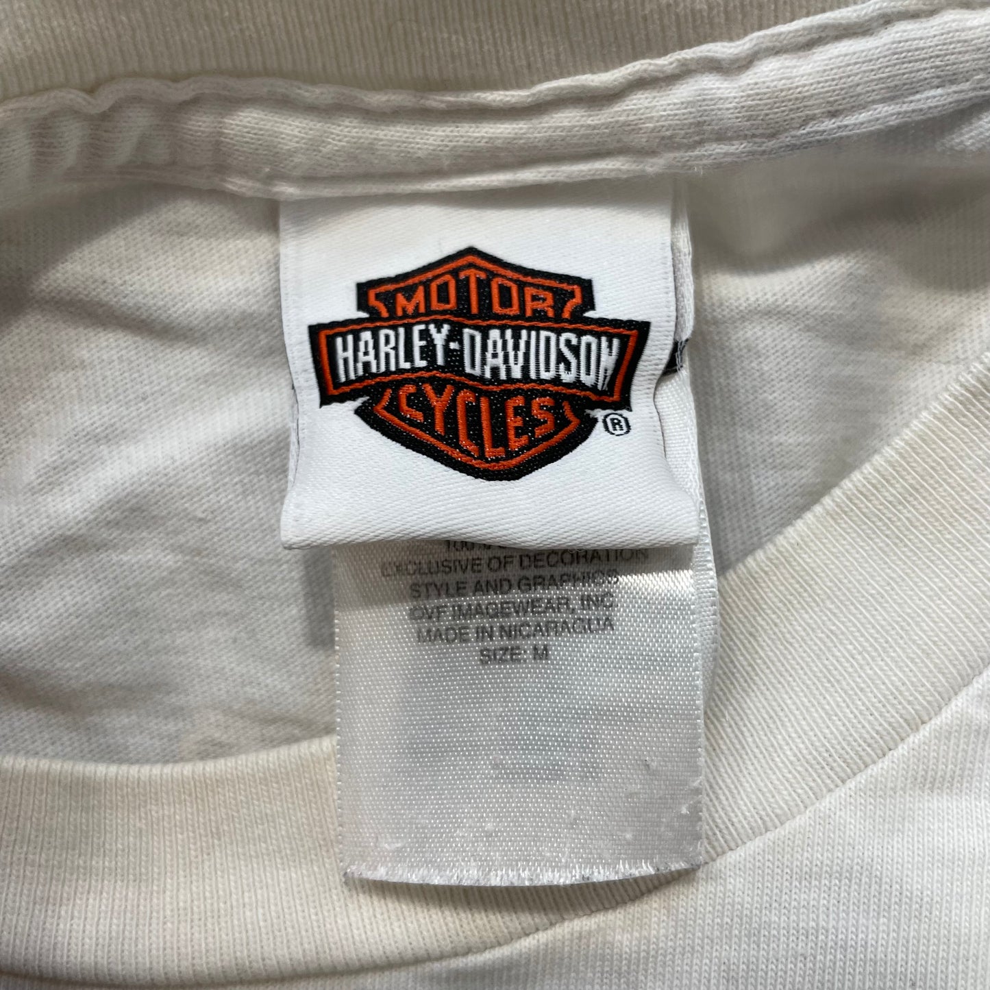 Harley-Davidson Unisex White Cotton T-Shirt Bar & Shield Logo Casual Tee Size M