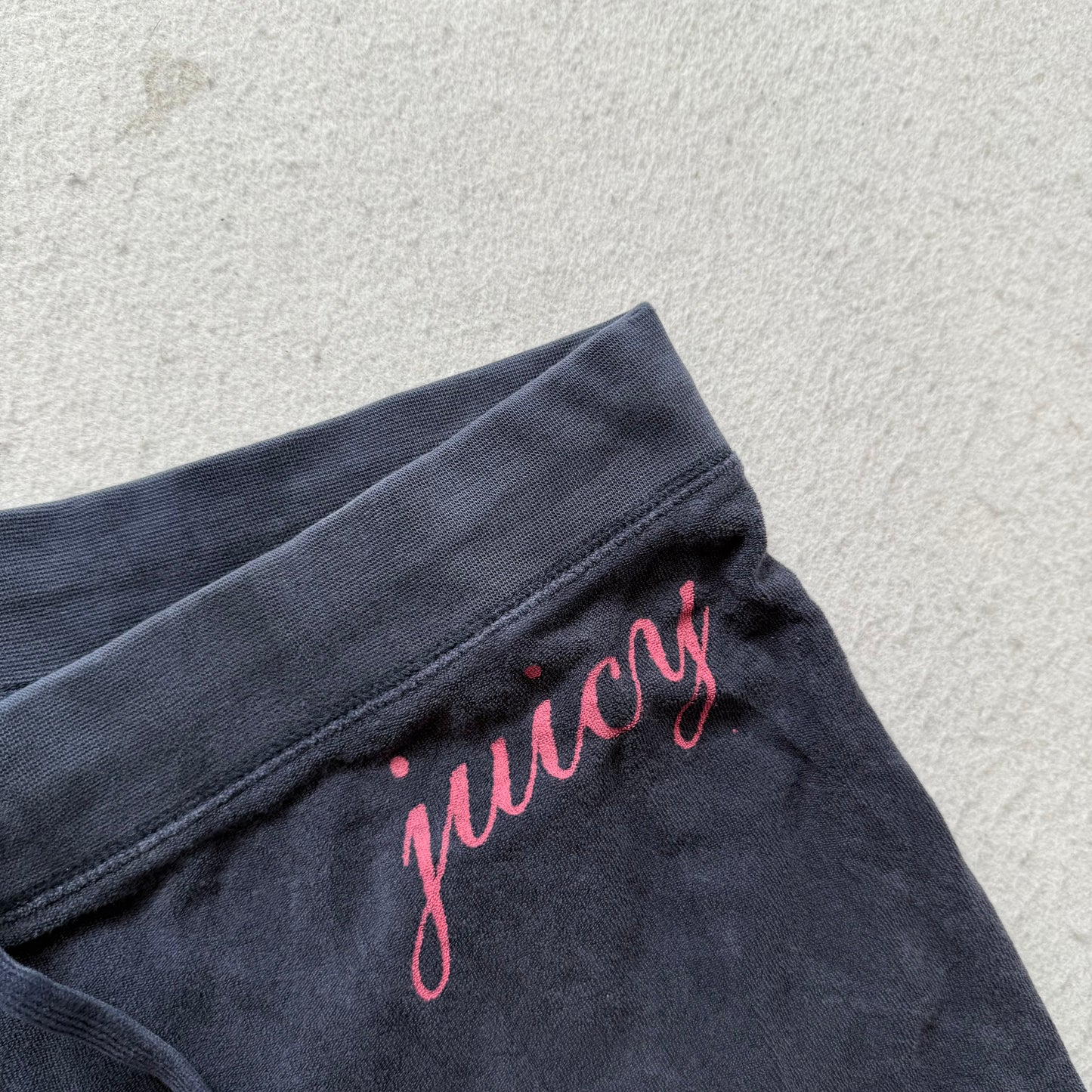 Juicy Couture Women's Charcoal Gray Terry Cloth Flared Track Pants Logo Size XL