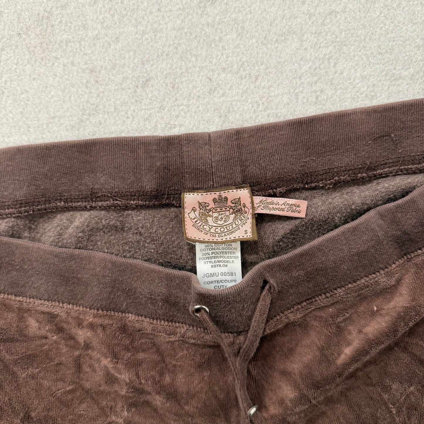 Vintage Juicy Couture Women's Chocolate Brown Velour Flare Track Pant Y2K Size S