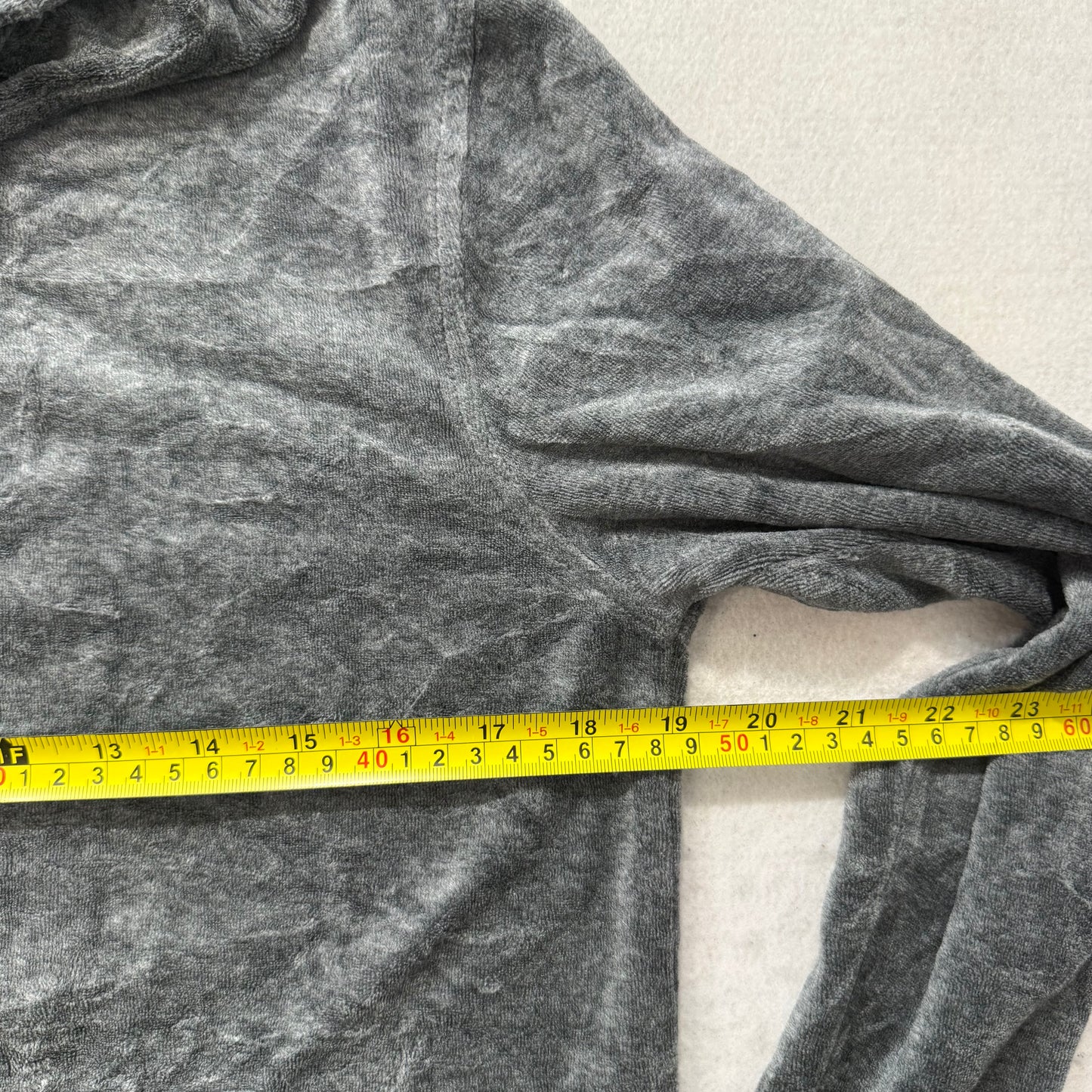 Vintage Juicy Couture Women's Dark Heather Gray Velour Zip Up Hoodie Y2K Size L