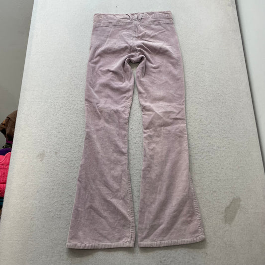 Mudd Women's Light Purple Flared Leg Corduroy Pants Drawstring Stretch Size 3