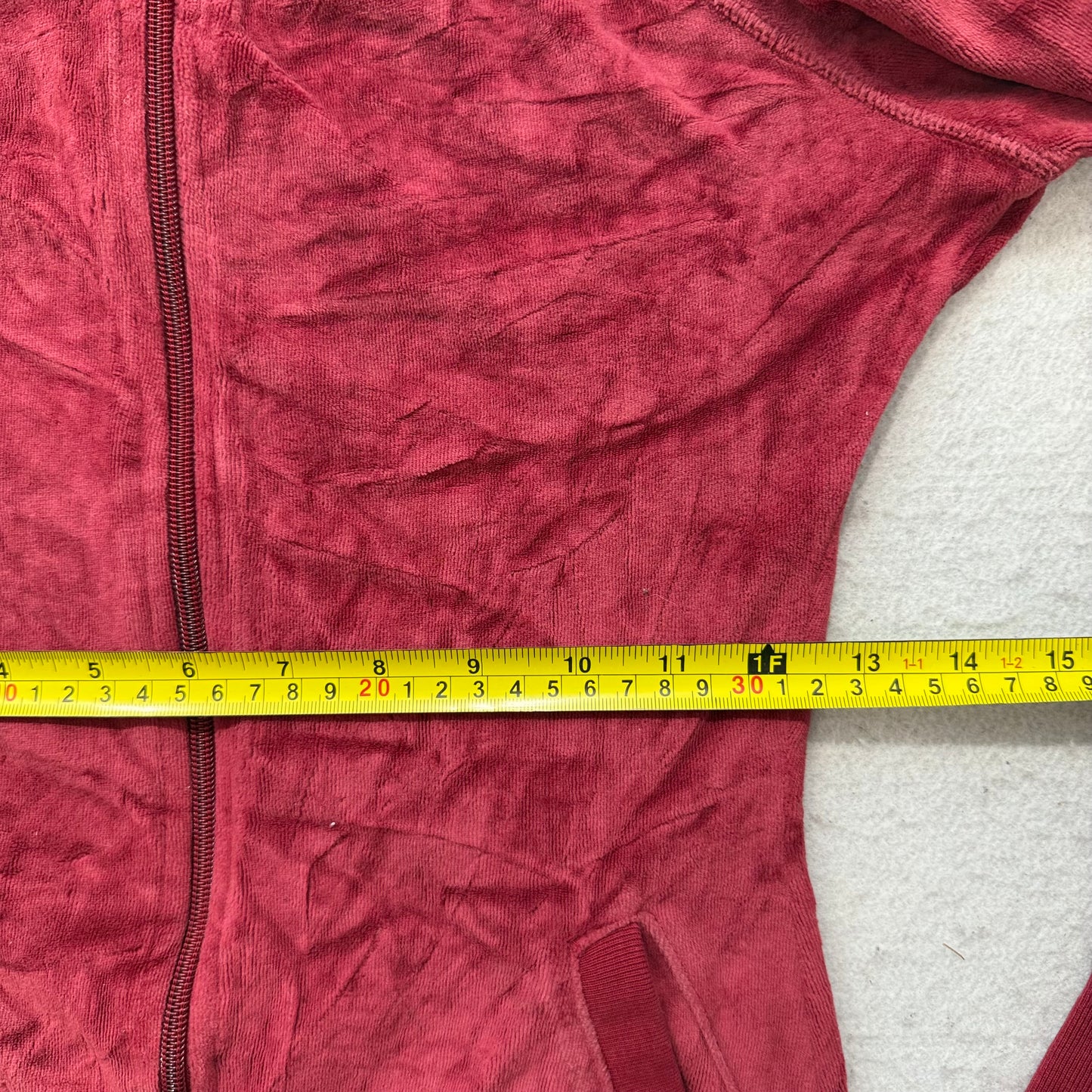 Victoria's Secret PINK Rock & Roll Women's Maroon Velour Zip-Up Hoodie Size S