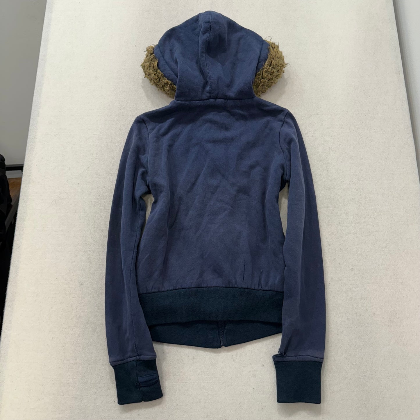 RARE FUR U.S. Polo Assn. Navy Blue Zip Up Logo Size S
