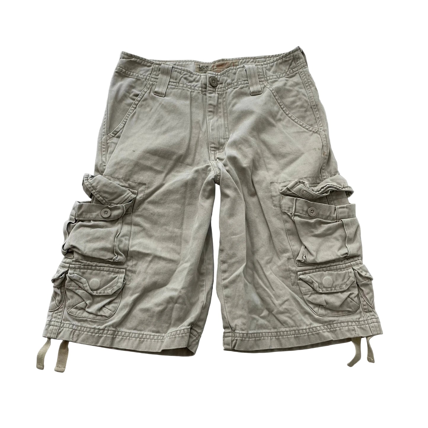 Lee Dungarees Boys Gray Loose Cargo Shorts Utility Outdoor Hiking Casual Size 12