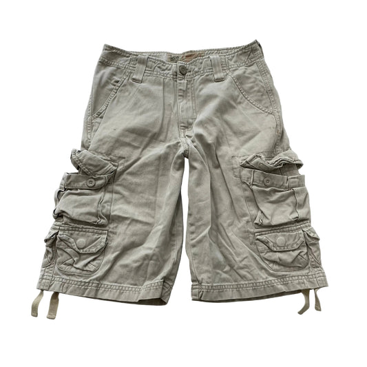 Lee Dungarees Boys Gray Loose Cargo Shorts Utility Outdoor Hiking Casual Size 12
