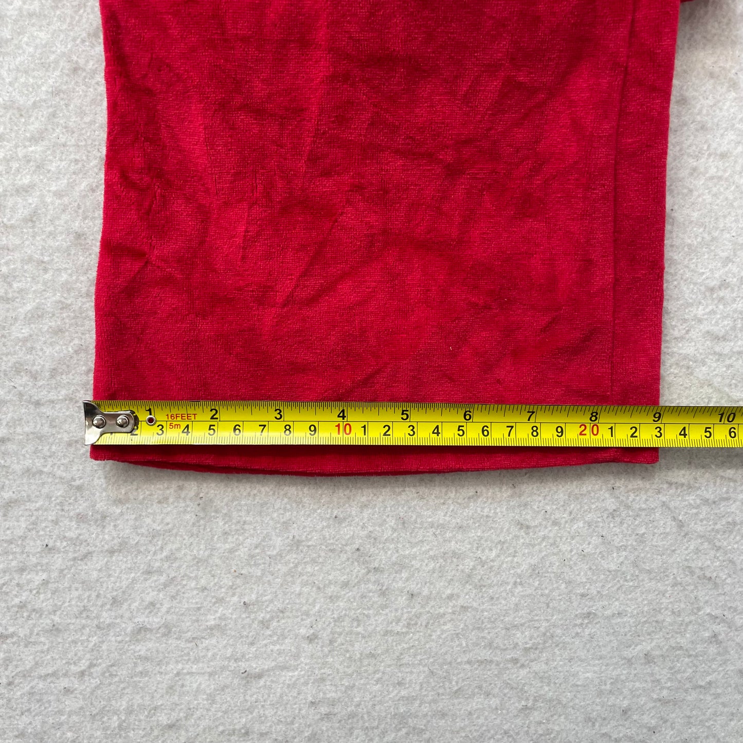 Juicy Couture Womens Red Velour Flared Leg Track Pants Loungewear Pockets Size M