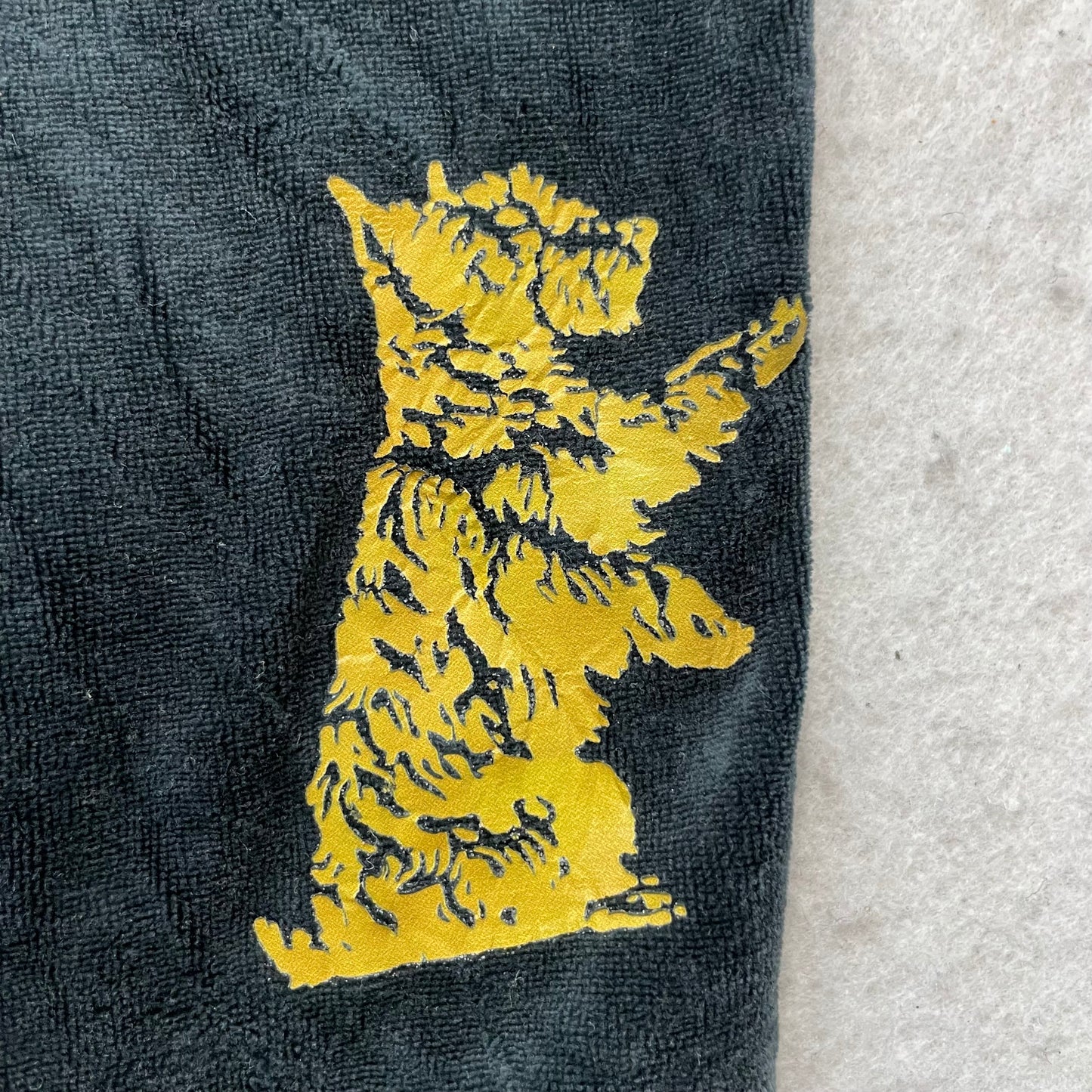Vintage Juicy Couture Womens Deep Charcoal Velour Hoodie Scottie Dog Logo Size S