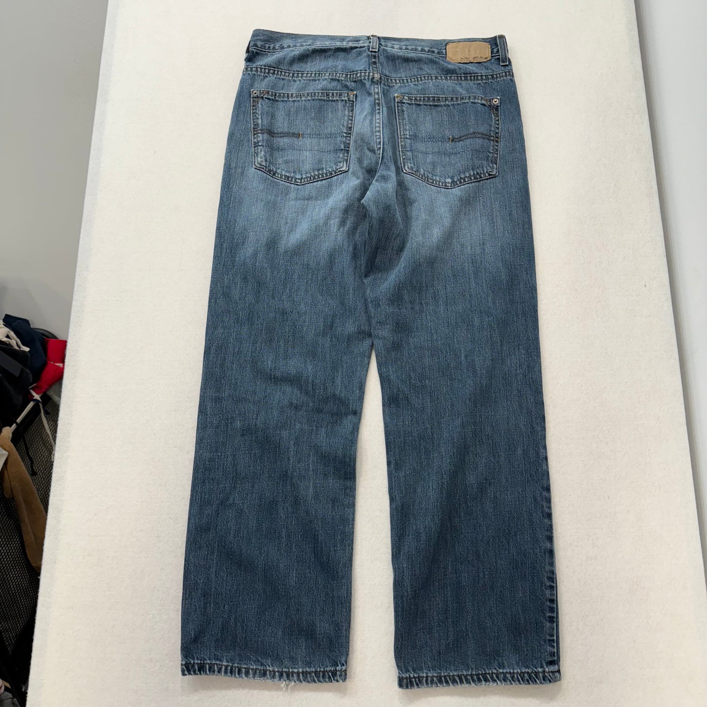 Calvin Klein Jeans Blue Cropped Straight Leg Denim Pants Classic Everyday Fit Size 34