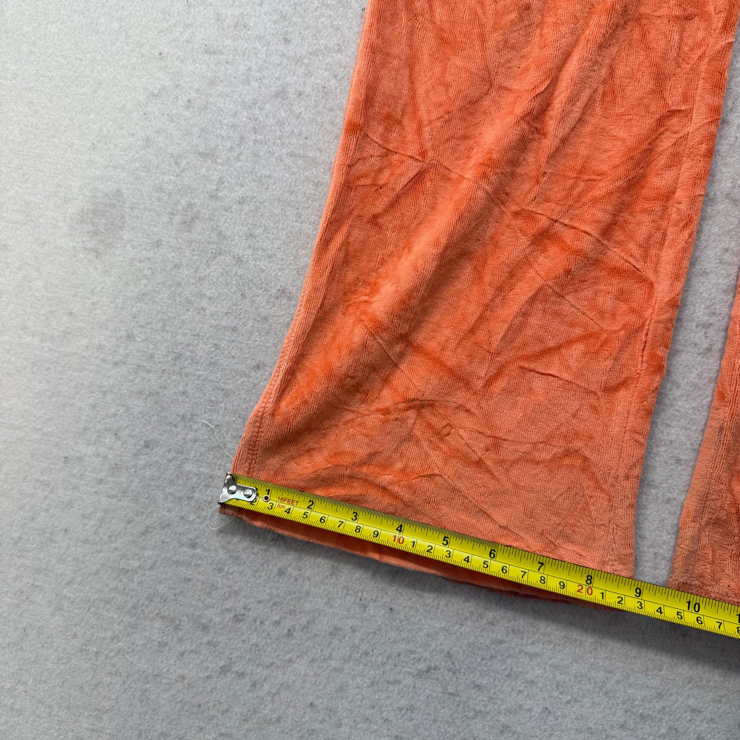 Aéropostale Women's Bright Tangerine Velour Flared Track Pant Logo Y2K Size 2XS