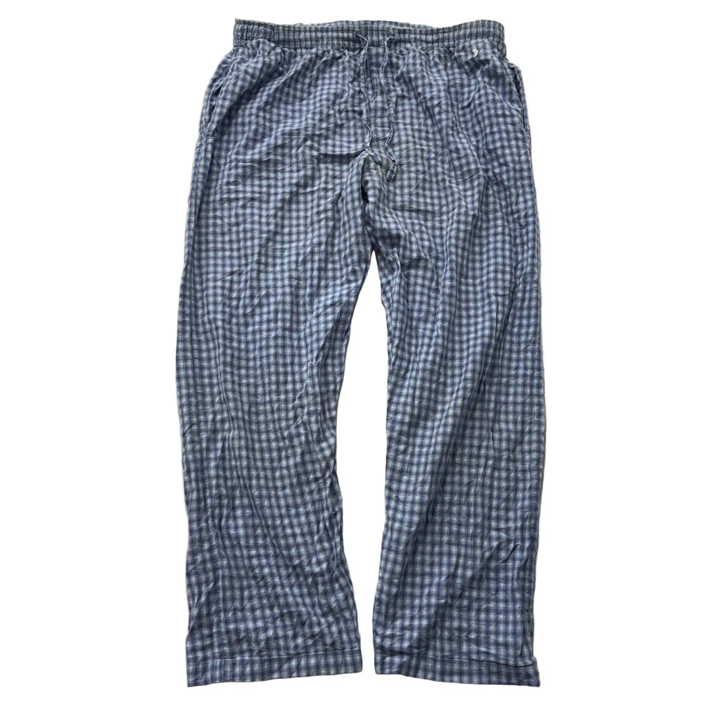 Polo Ralph Lauren Men's White Gingham Plaid Cotton Pajama Pant Sleepwear Size M