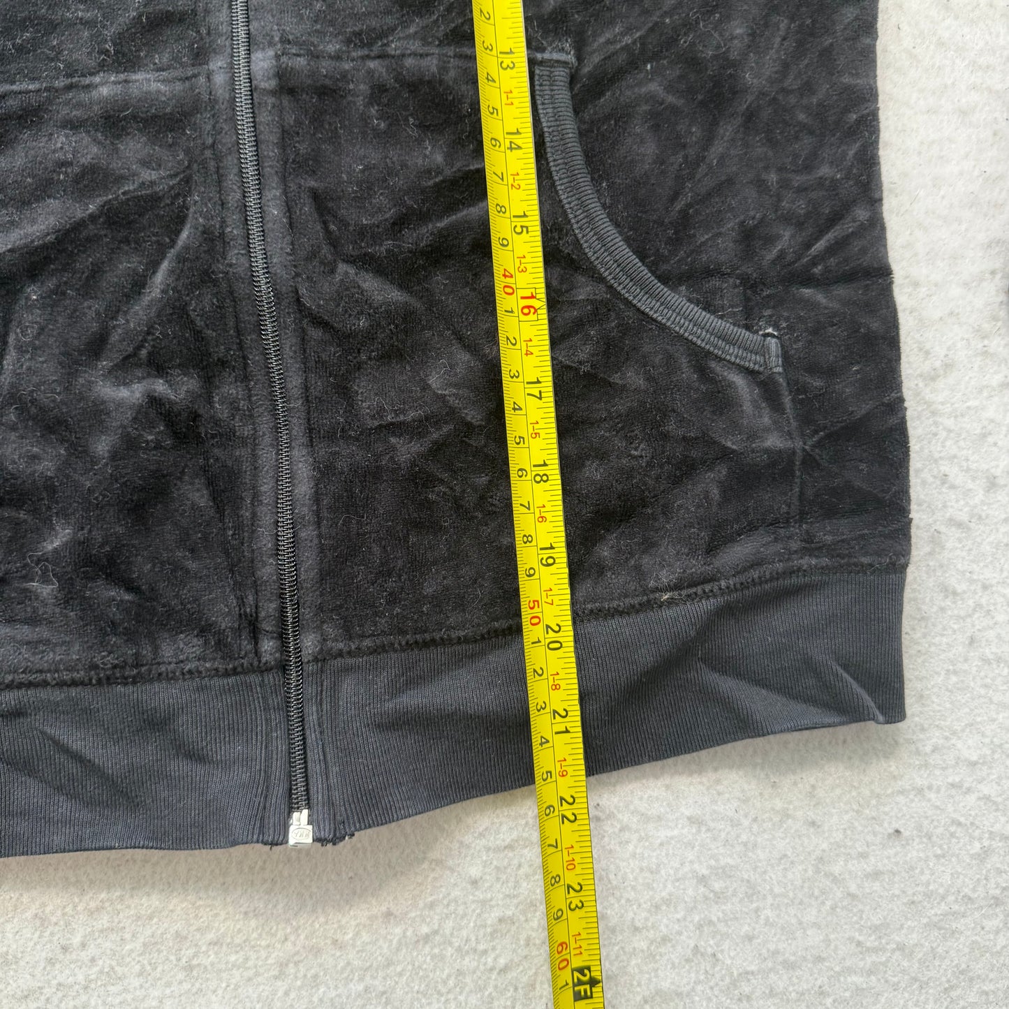 Vintage Juicy Couture Women's Black Velour Tracksuit Set Rhinestone Crown Size L