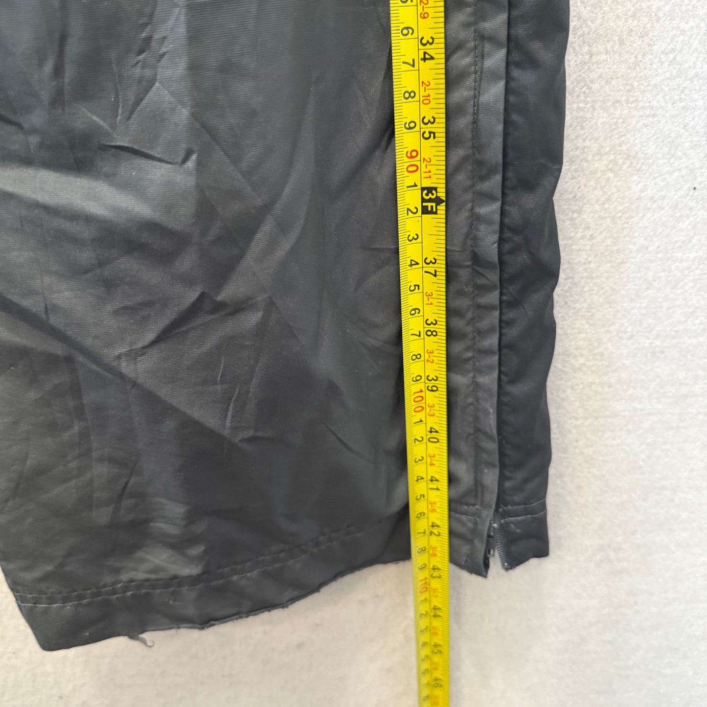 Nike Men's Dark Gray Straight Wide Leg Track Pant Zipper Hem Windbreaker Size L