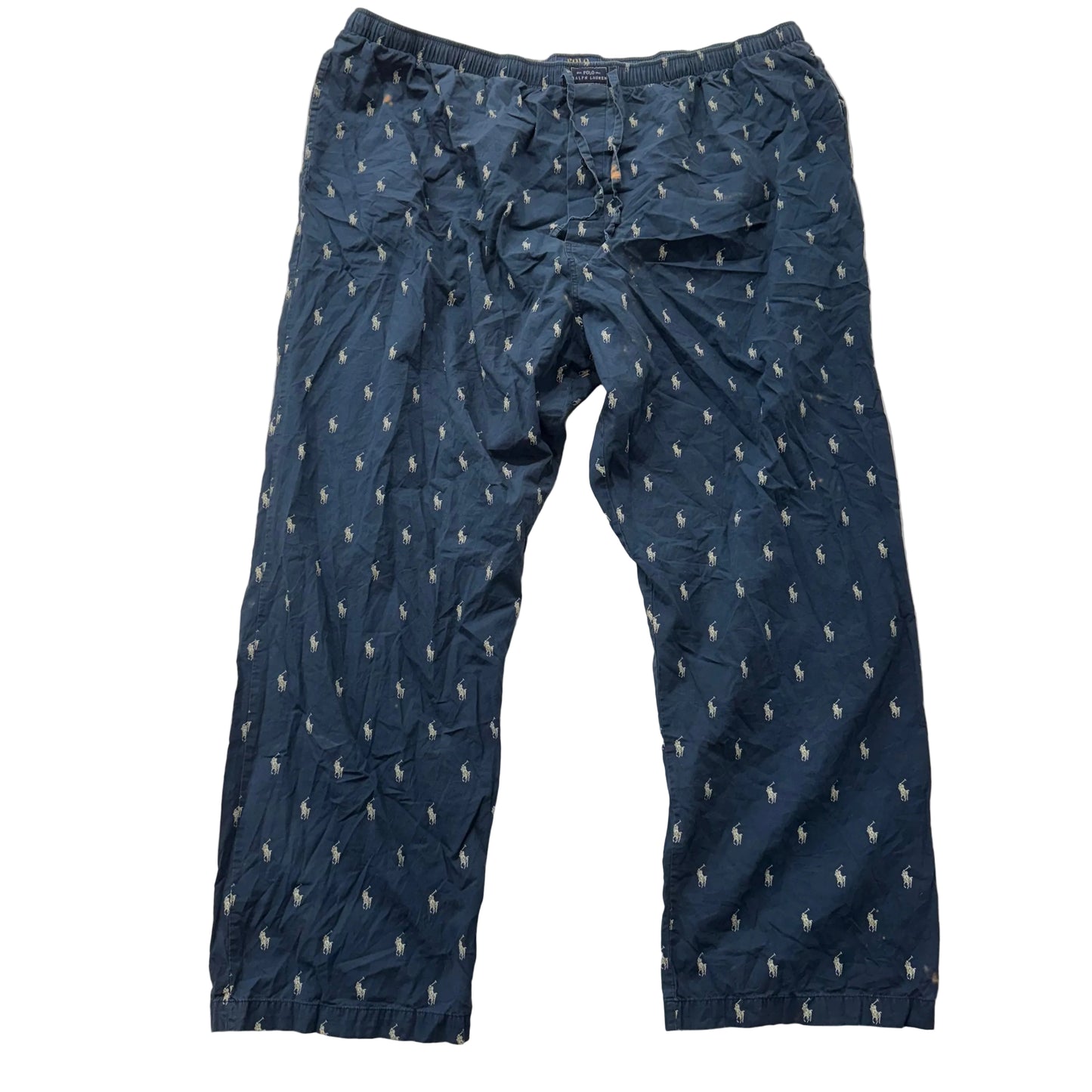 Polo Ralph Lauren Men's Navy Allover Pony Print Pajama Pants Sleepwear Size 3XL