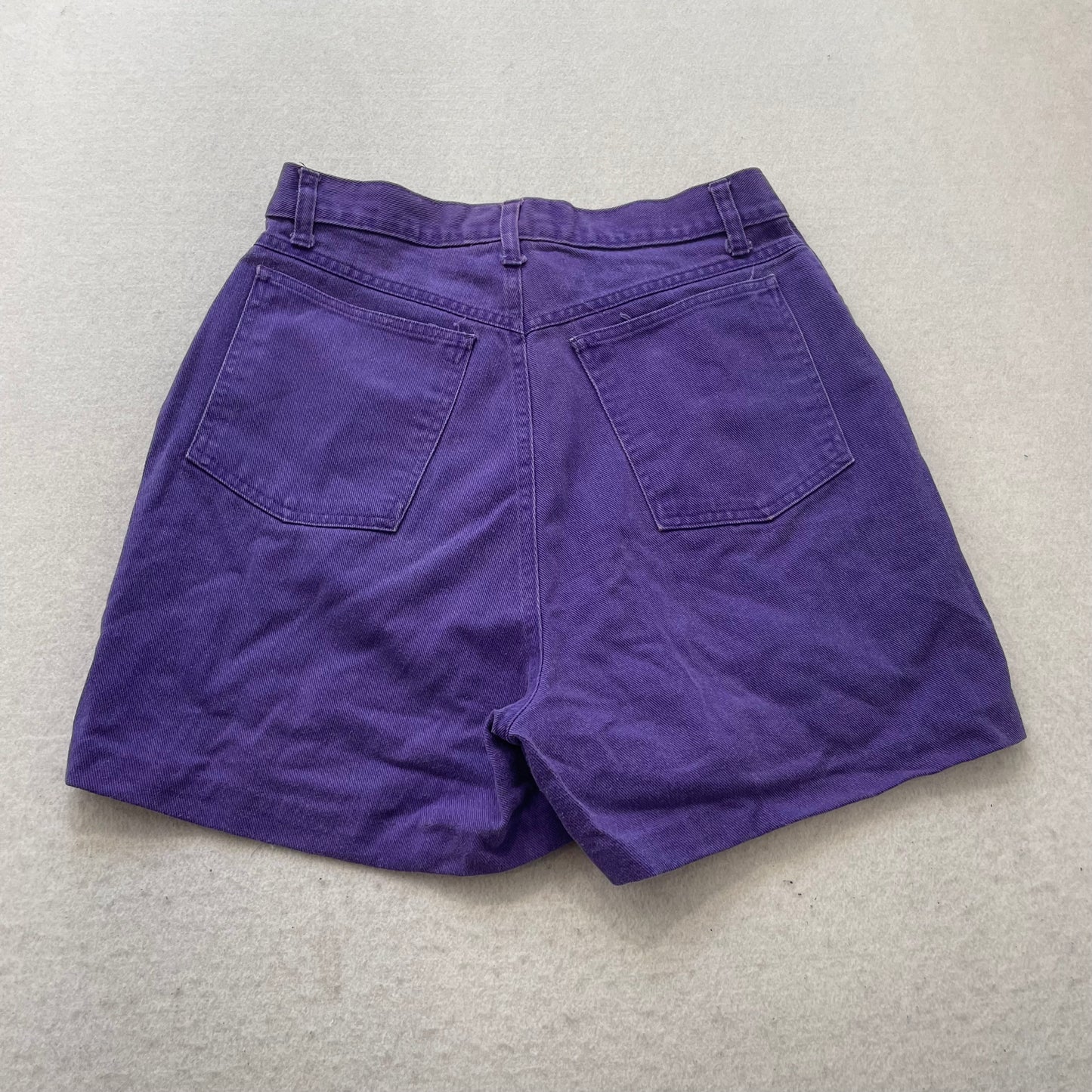 Carolina Colours Women’s Purple 100% Cotton Denim Shorts High Waisted Size 11/12