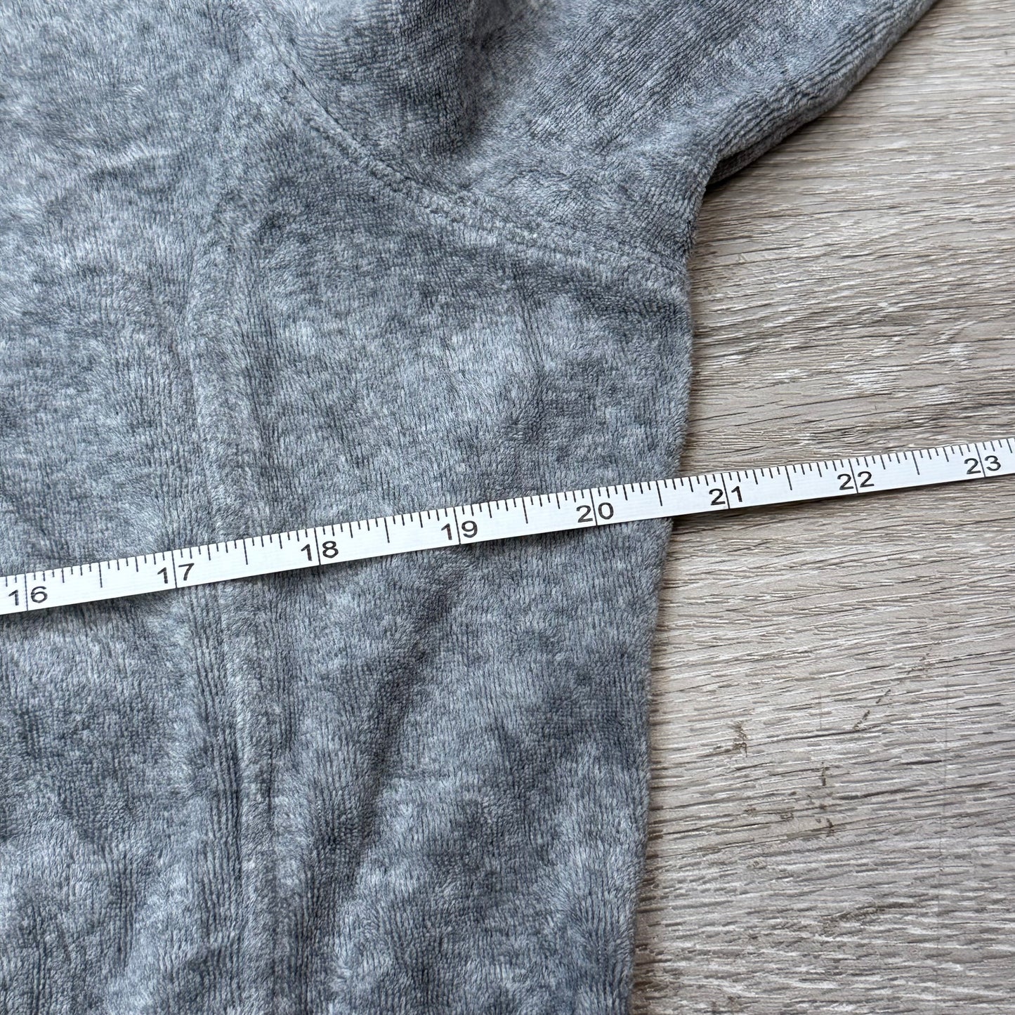 Juicy Couture Women Gray Velour Zip-Up Track Jacket Mock Neck Loungewear Size XL