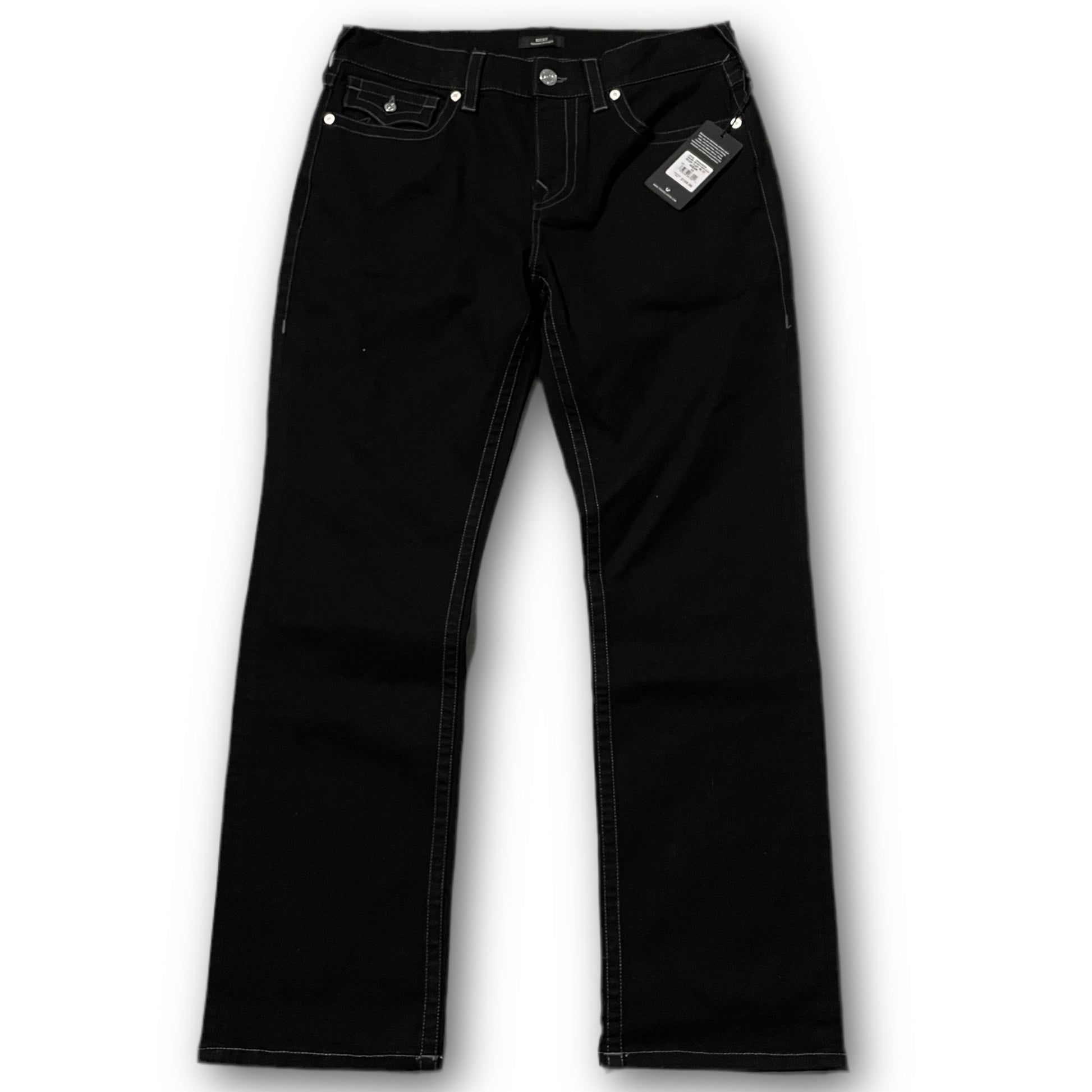 TRUE RELIGION RICKY STRAIGHT BLACK JEANS - Clean Curriculums 