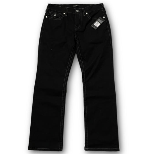 TRUE RELIGION RICKY STRAIGHT BLACK JEANS - Clean Curriculums 